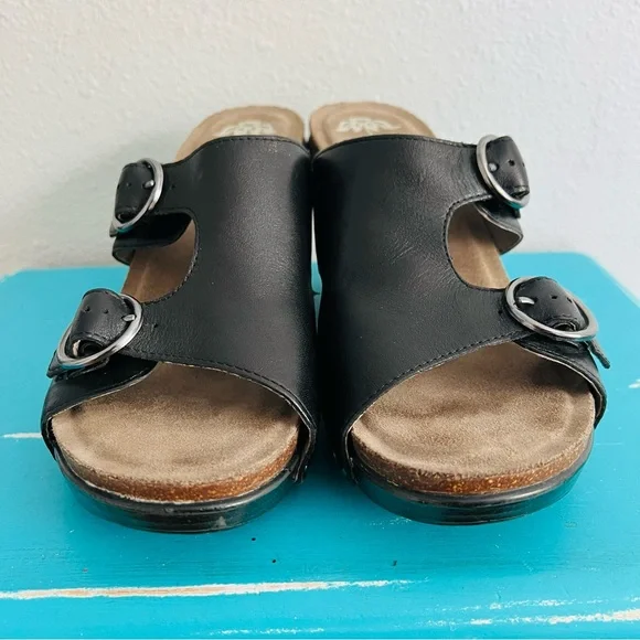 Dansko Fern Wedge Double Strap Sandals Black 42 - Picture 4 of 9
